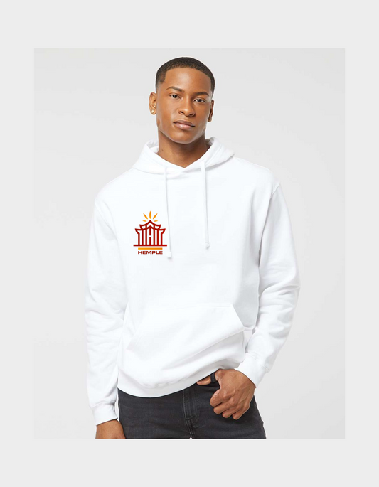 White Hemple Patch Hoodie